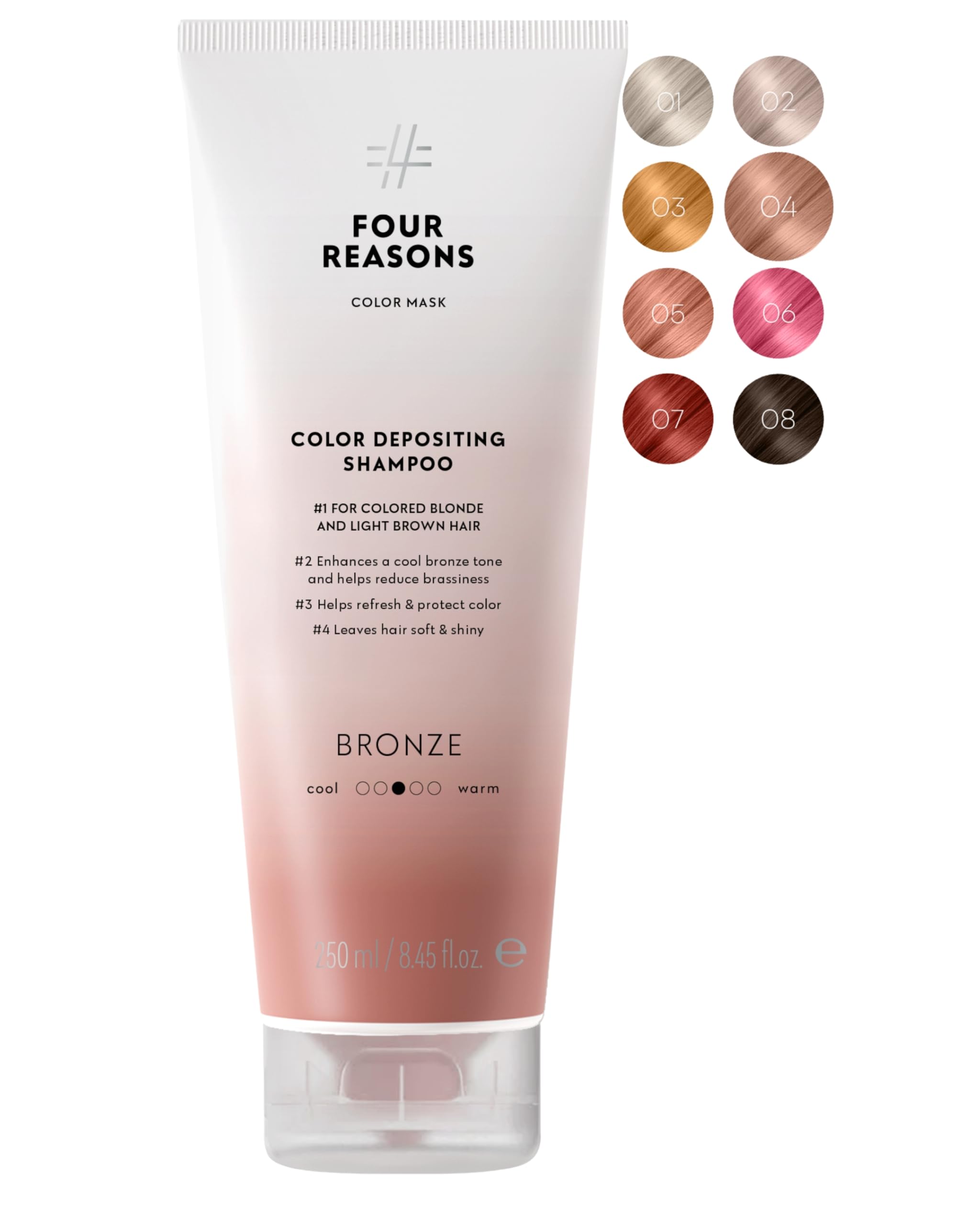 Amazon.com: FOUR REASONS Color Depositing Shampoo, Bronze
